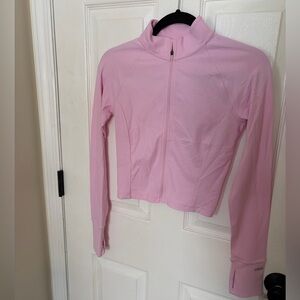ONER active Chalk Pink cropped workout jacket